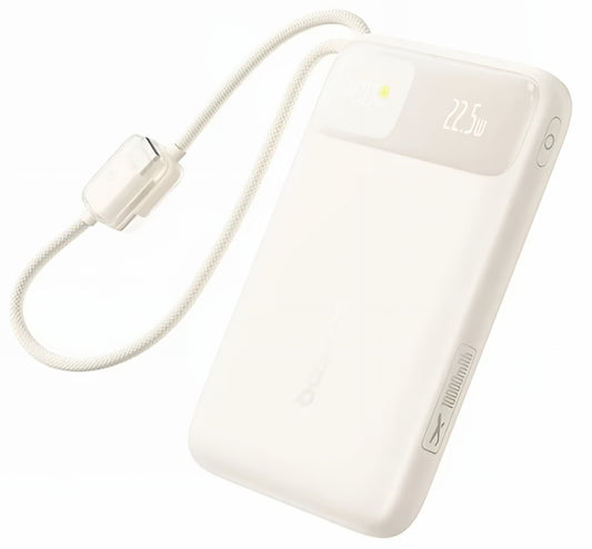 Externe Batterie Baseus EnerFill FC11, 10000mAh, 22,5W, QC + PD, 1 x USB-A - 3 x USB-C, Beige E0030401