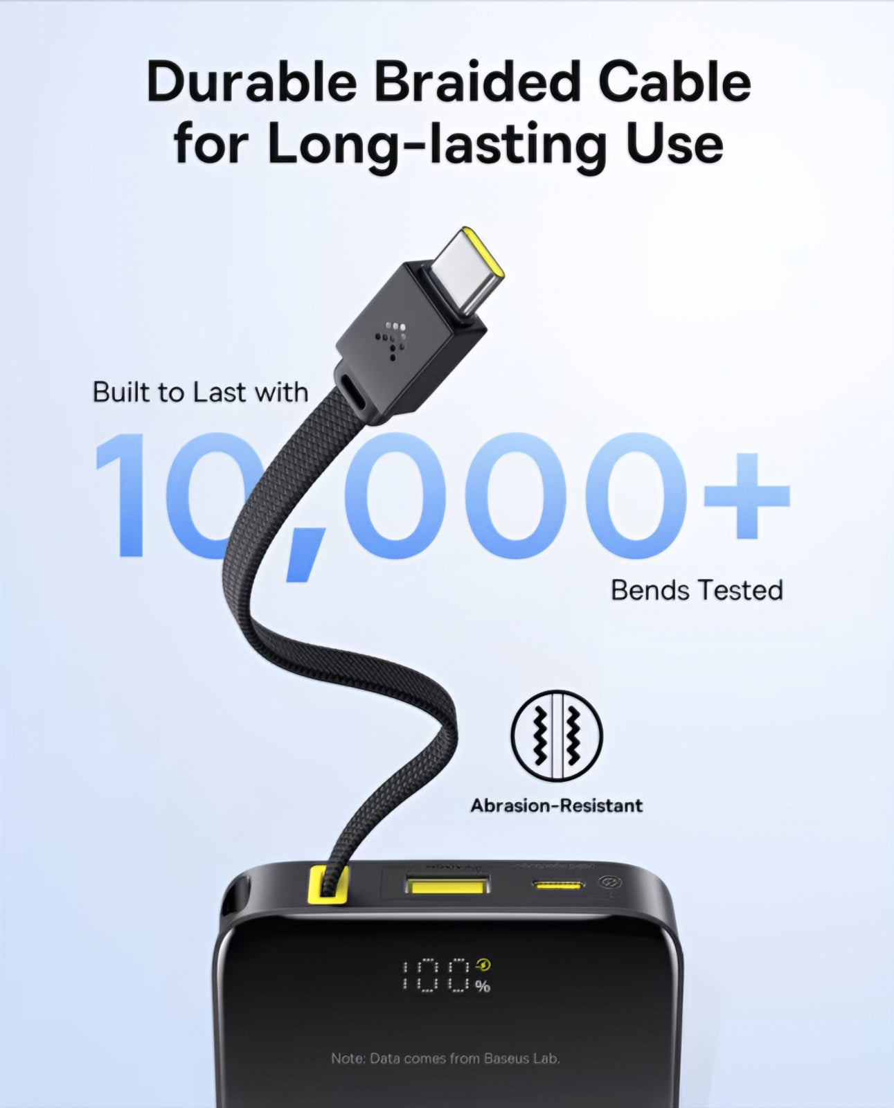 Externer Akku Baseus EnerFill Bipow2 Pro, 10000mAh, 22.5W, QC + PD, 1 x USB-A - 2 x USB-C, Schwarz E0027600