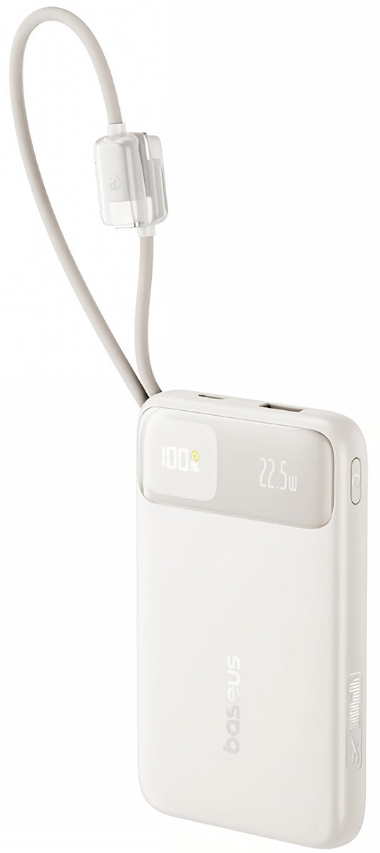 Externe Batterie Baseus EnerFill FC11, 10000mAh, 22,5W, QC + PD, 1 x Lightning - 1 x USB-A - 2 x USB-C, Beige E0027R05