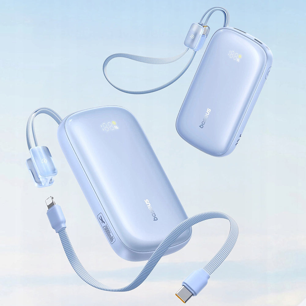 Baseus EnerFill FC21 Qpow 3 Ultra External Battery, 10000mAh, 22.5W, QC + PD, 1 x USB-A - 1 x USB-C, Blue E0027L03