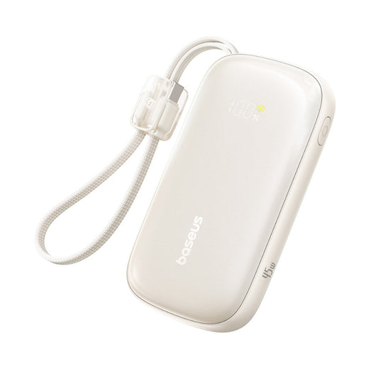 Externer Akku Baseus EnerFill FC21 Qpow 3 Ultra, 10000mAh, 45W, QC + PD, 1 x USB-A - 1 x USB-C, Beige E0027Q01