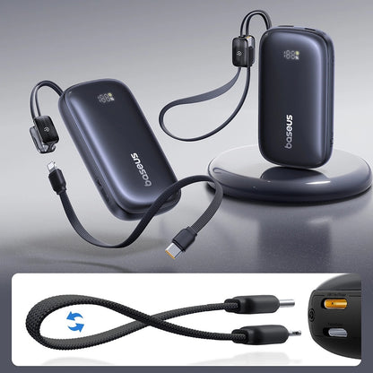 Baseus EnerFill FC21 Qpow 3 Ultra External Battery, 10000mAh, 45W, QC + PD, 1 x USB-A - 1 x USB-C, Black E0027Q00