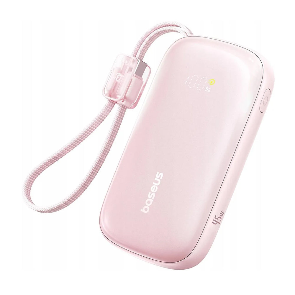 Externer Akku Baseus EnerFill FC21 Qpow 3 Ultra, 10000mAh, 45W, QC + PD, 1 x USB-A - 1 x USB-C, Rosa E0027Q02
