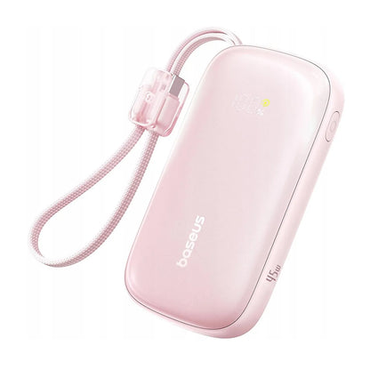 Externer Akku Baseus EnerFill FC21 Qpow 3 Ultra, 10000mAh, 45W, QC + PD, 1 x USB-A - 1 x USB-C, Rosa E0027Q02