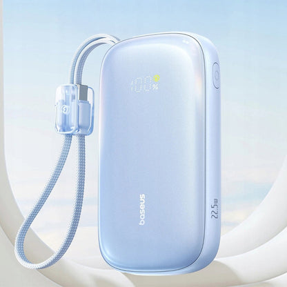 Externer Akku Baseus EnerFill FC21 Qpow 3 Ultra, 20000mAh, 22.5W, QC + PD, 1 x USB-A - 1 x USB-C, Blau E0027M03