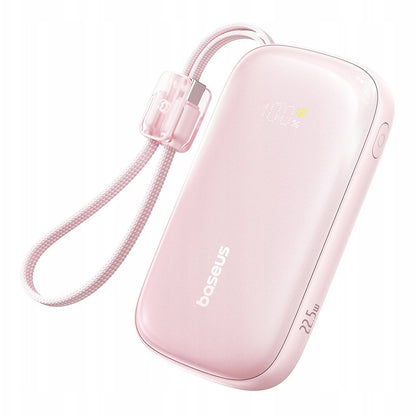 Baseus EnerFill FC21 Qpow 3 Ultra External Battery, 20000mAh, 22.5W, QC + PD, 1 x USB-A - 1 x USB-C, Pink E0027M02