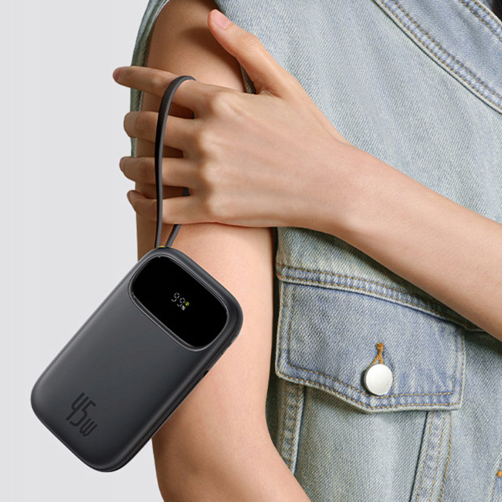 Externer Akku Baseus EnerFill FC31 Qpow 3, 10000mAh, 45W, QC + PD, 1 x Lightning - 1 x USB-A - 2 x USB-C, Weiß E0028C01