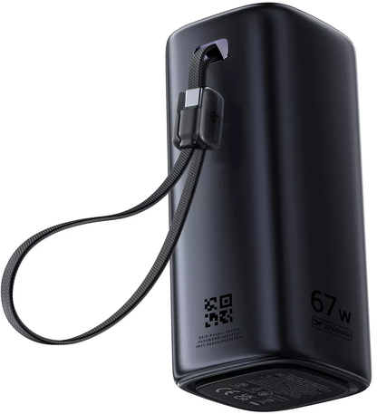 Externe Batterie Baseus EnerGeek GX11, 20000mAh, 67W, QC + PD, 1 x USB-A - 2 x USB-C, Schwarz E0025701
