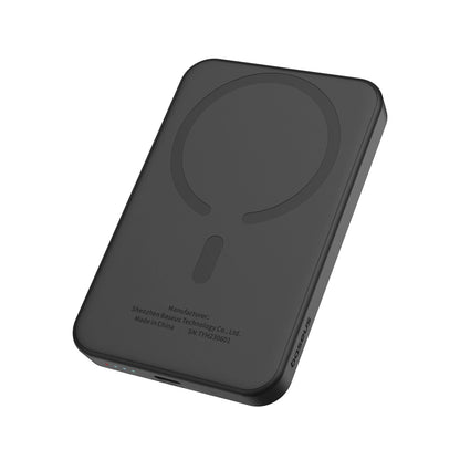 Baseus Magnetic Mini Wireless Externer Akku, 5000 mAh, 20 W, PD + FQI, 1 x QI – 1 x USB-C, Schwarz P10022107113-00