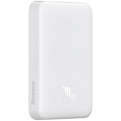 Externer Akku Baseus Magnetic Mini, 10000mAh, 20W, PD + FQI, 1 x USB-C, Weiß P10059001223-00