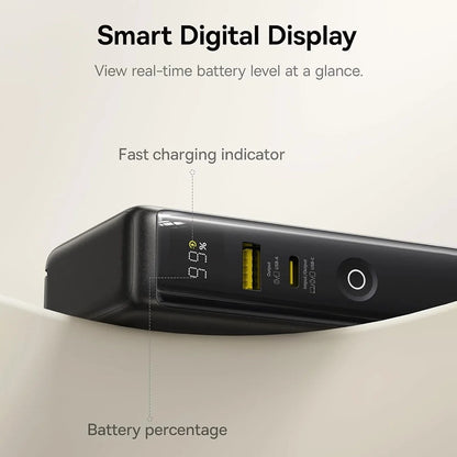 Externer Akku Baseus Nomos NT11 Omni US, 10000mAh, 67W, QC + PD, 1 x USB-A - 2 x USB-C, Schwarz P10078807123-00