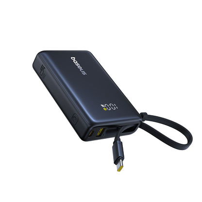 Externer Akku Baseus PicoGo, 10000mAh, 45W, QC + PD, 1 x USB-A - 2 x USB-C, Schwarz P10076803123-00