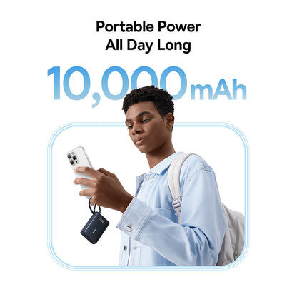 Externer Akku Baseus PicoGo, 10000mAh, 45W, QC + PD, 1 x USB-A - 2 x USB-C, Schwarz P10076803123-00