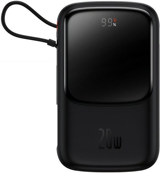 Externer Akku Baseus Qpow Pro, 20000mAh, 20W, QC + PD, 1 x Lightning - 1 x USB-A - 1 x USB-C, Schwarz PPQD060201