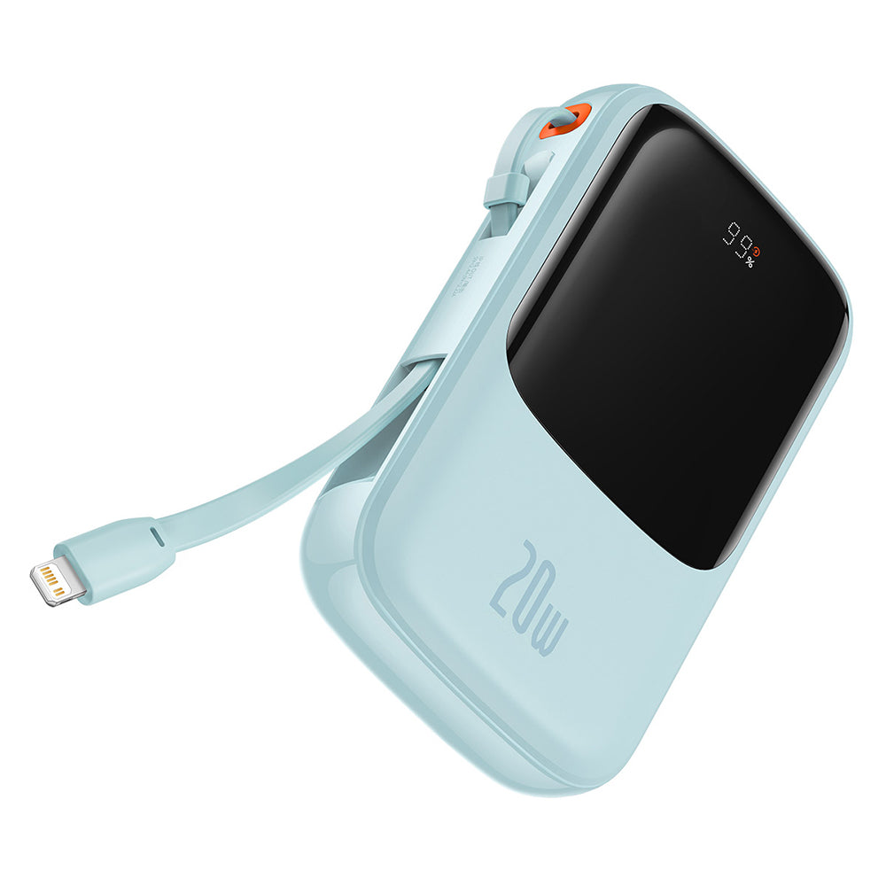 Externer Akku Baseus Qpow Pro, 20000mAh, 20W, QC + PD, 1 x Lightning - 1 x USB-A - 1 x USB-C, Blau PPQD030003