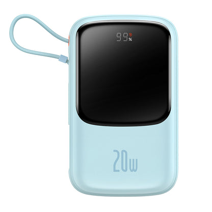 Externer Akku Baseus Qpow Pro, 20000mAh, 20W, QC + PD, 1 x Lightning - 1 x USB-A - 1 x USB-C, Blau PPQD030003