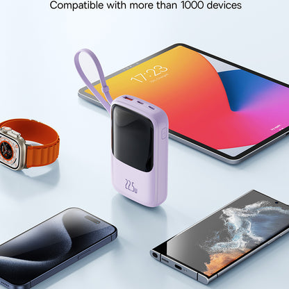 Externer Akku Baseus Qpow Pro+, 10000mAh, 22.5W, QC + PD, 1 x USB-A - 2 x USB-C, Lila P10067101513-00
