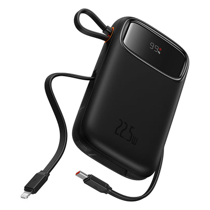 Externer Akku Baseus Qpow Pro+, 20000mAh, 22.5W, QC + PD, 1 x Lightning - 1 x USB-A - 2 x USB-C, Schwarz P10055002113-00