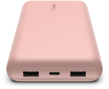 Externe Batterie Belkin BoostCharge, 20000mAh, 15W, 1 x USB-C - 2 x USB-A, Roségold BPB012btRG