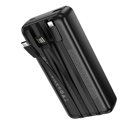 Externer Akku Borofone BJ79 Clever, 20000mAh, 10W, 1 x Lightning - 1 x USB-A - 1 x USB-C, Schwarz
