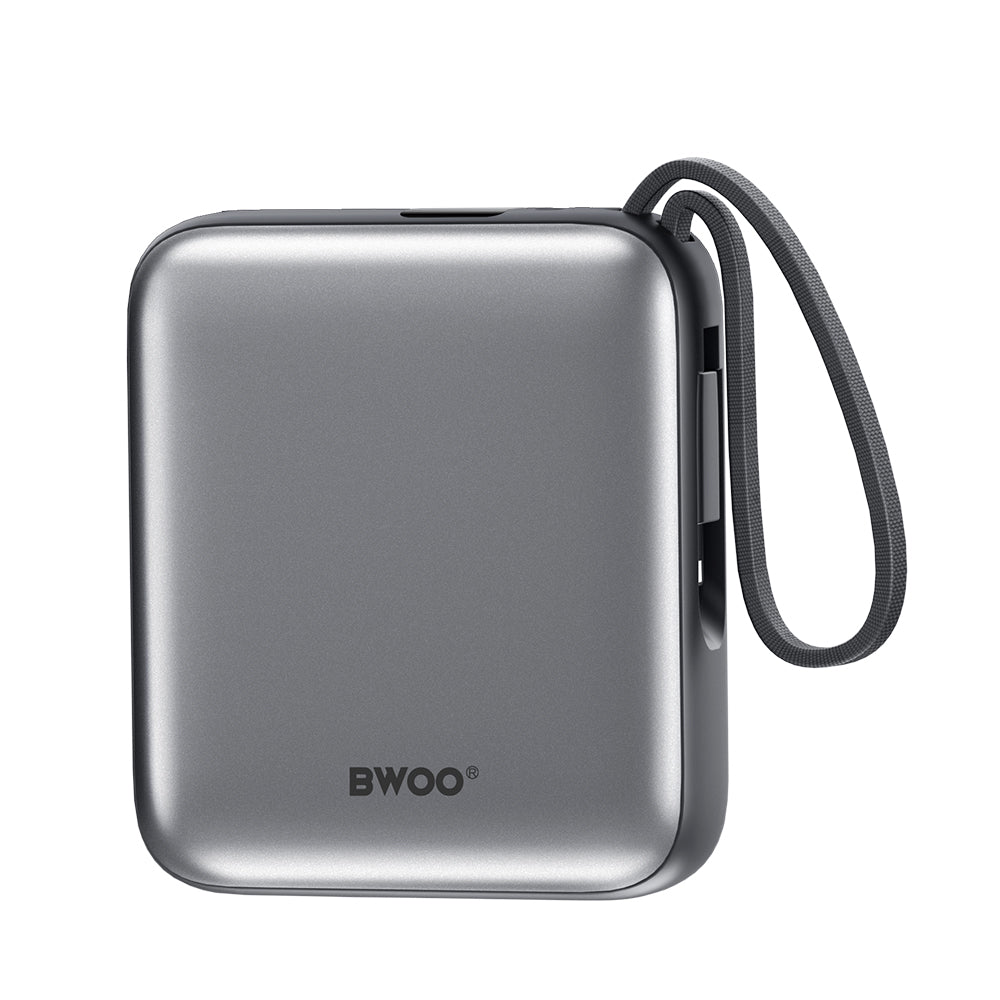 Externer Akku BWOO BO-P74, 10000mAh, 22.5W, PD, 1 x Lightning - 2 x USB-C, Schwarz
