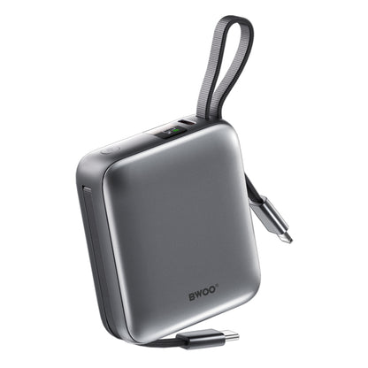 Externer Akku BWOO BO-P74, 10000mAh, 22.5W, PD, 1 x Lightning - 2 x USB-C, Schwarz