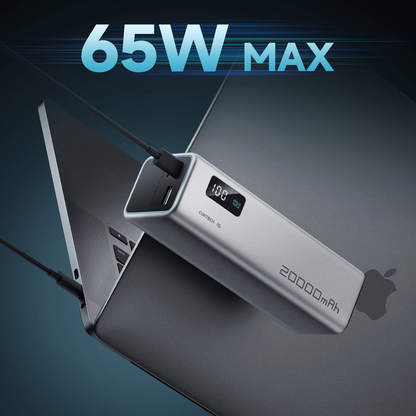 Externer Akku Cuktech, 20000mAh, 100W, QC + PD, 1 x USB-A - 2 x USB-C, Grau CUKP200XGLGR