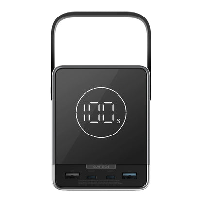 Cuktech External Battery, 40000mAh, 300W, QC + PD + FQI, 1 x QI - 2 x USB-A - 2 x USB-C, Black