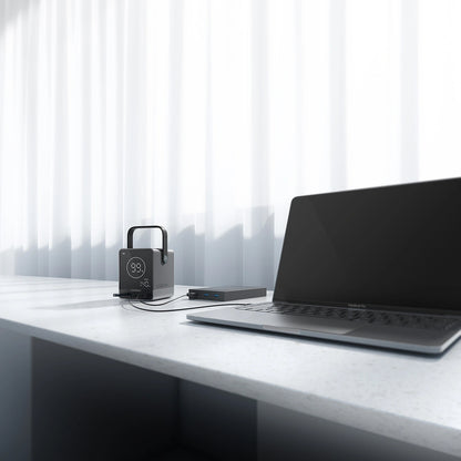 Cuktech External Battery, 40000mAh, 300W, QC + PD + FQI, 1 x QI - 2 x USB-A - 2 x USB-C, Black