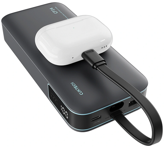 Externe Batterie Cuktech LPB200N, 20000mAh, 40W, QC + PD, 1 x USB-A - 2 x USB-C, Schwarz
