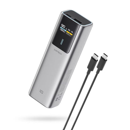 Externe Batterie Cuktech PB150P, 15000mAh, 120W, QC + PD, 1 x USB-A - 2 x USB-C, Grau CKPB150POSGR