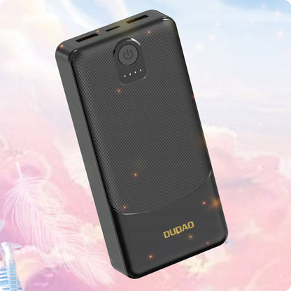 Externer Akku Dudao K10Pro, 20000mAh, 12W, 2 x USB-A, Schwarz