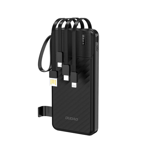 Externer Akku Dudao K11, 10000mAh, 10W, 1 x Lightning - 1 x microUSB - 1 x USB-A - 1 x USB-C, Schwarz