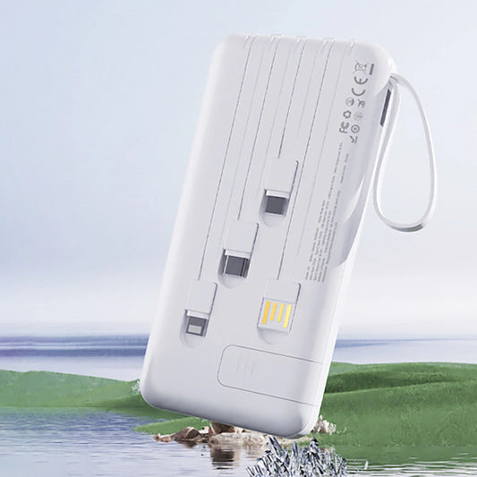 Externer Akku Dudao K11, 10000mAh, 10W, 1 x Lightning - 1 x microUSB - 1 x USB-A - 1 x USB-C, Weiß