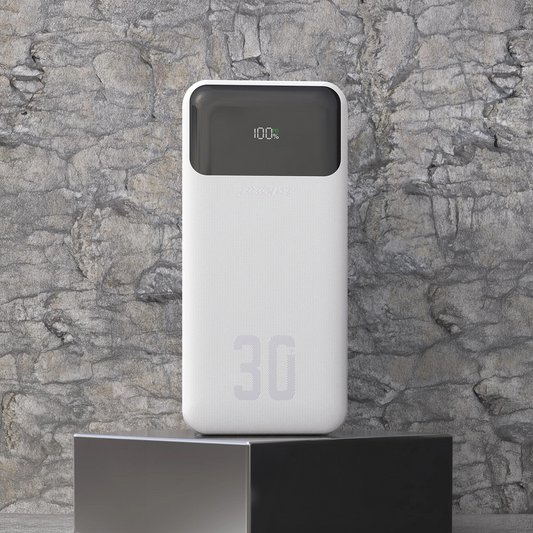 Externe Batterie Dudao K15MAX, 30000mAh, 22,5W, QC + PD, 1 x USB-A - 2 x Lightning - 2 x USB-C, Weiß
