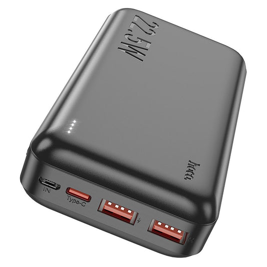 Externe Batterie HOCO J101A, 20000mAh, 22,5W, QC + PD, 1 x USB-C - 2 x USB-A, Schwarz