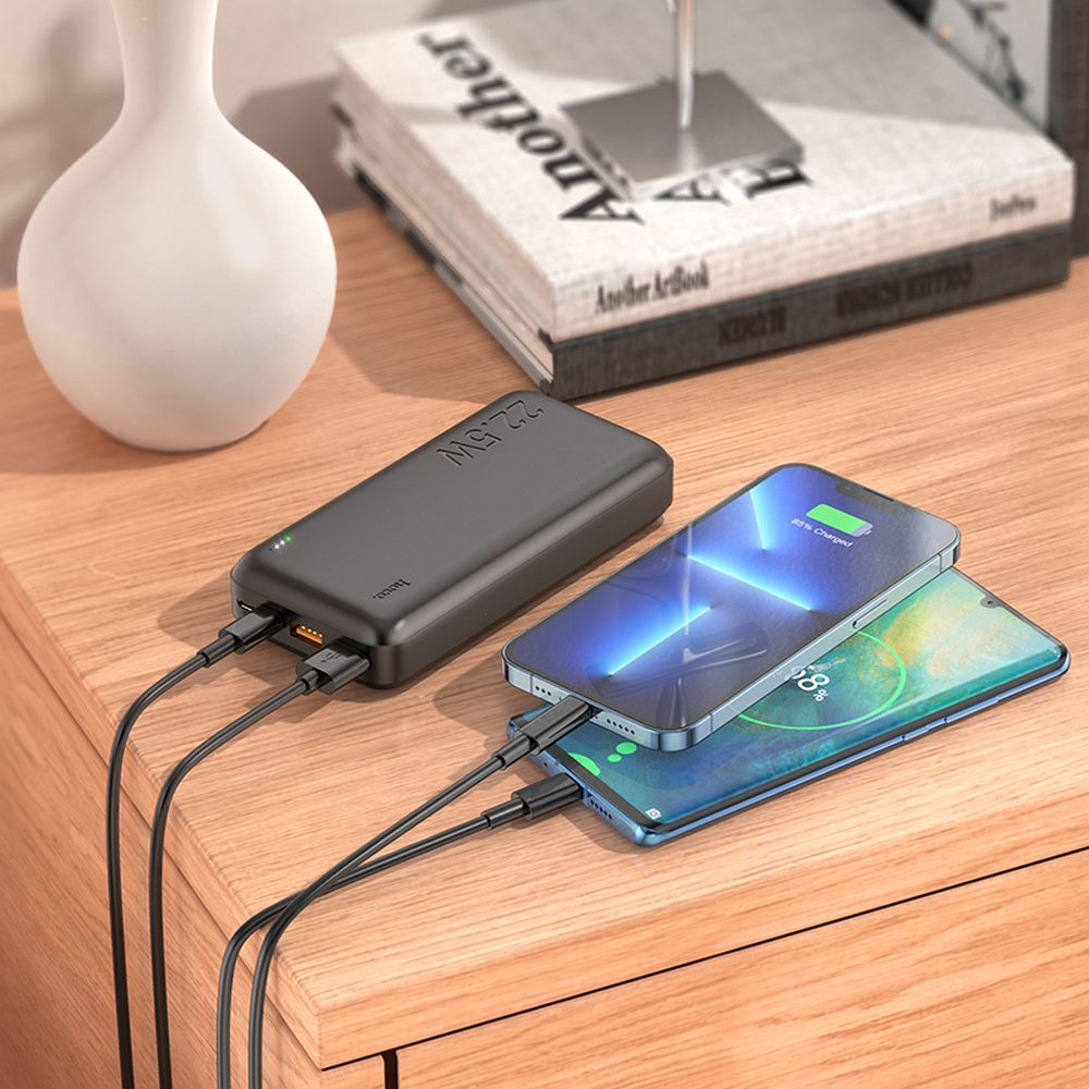 Externe Batterie HOCO J101A, 20000mAh, 22,5W, QC + PD, 1 x USB-C - 2 x USB-A, Schwarz