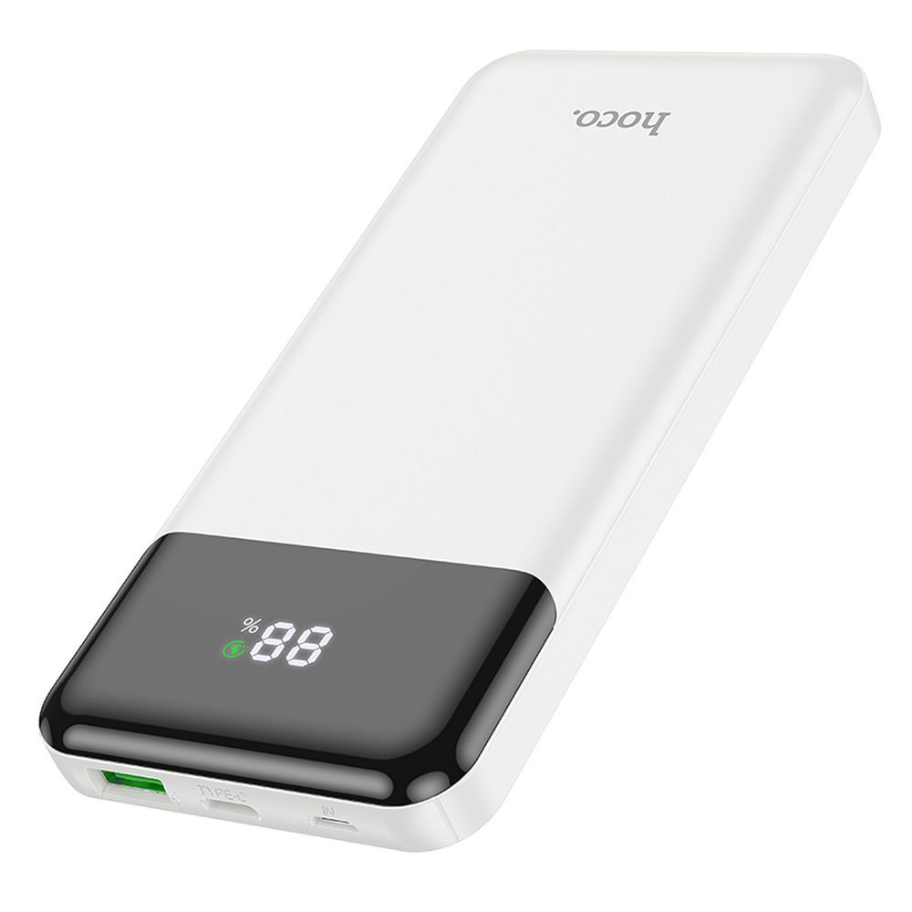 Externer Akku HOCO J102, 10000mAh, 20W, QC + PD, 1 x USB-A - 1 x USB-C, Weiß