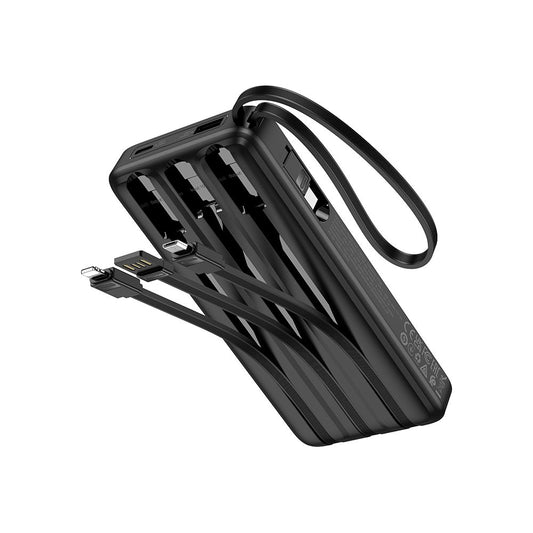 Externe Batterie HOCO J146, 10000mAh, 10W, 1 x Lightning - 1 x microUSB - 1 x USB-A - 1 x USB-C, Schwarz