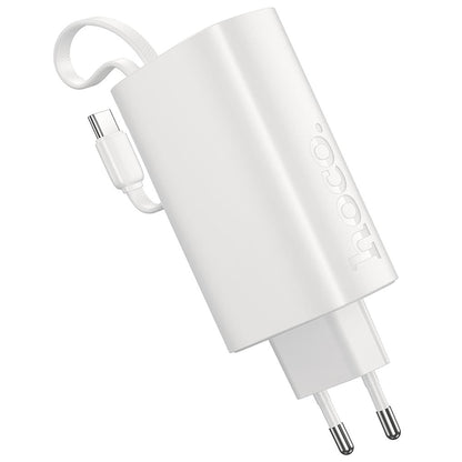 HOCO J148 2-in-1-Powerbank, 5000 mAh, 20 W, PD, 2 x USB-C, Weiß