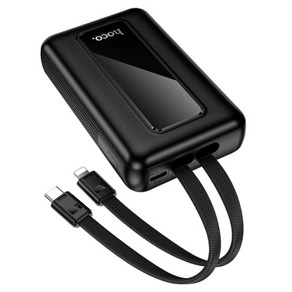 Externe Batterie HOCO J162, 10000mAh, 22,5W, QC + PD, 1 x Lightning - 1 x USB-A - 2 x USB-C, Schwarz