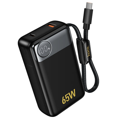 Externe Batterie HOCO Q53, 12000mAh, 65W, QC + PD, 1 x USB-A - 2 x USB-C, Schwarz