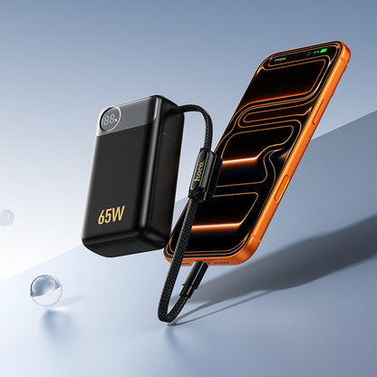 Externe Batterie HOCO Q53, 12000mAh, 65W, QC + PD, 1 x USB-A - 2 x USB-C, Schwarz