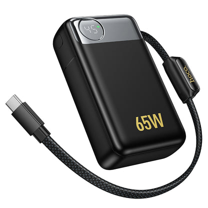 Externe Batterie HOCO Q53, 12000mAh, 65W, QC + PD, 1 x USB-A - 2 x USB-C, Schwarz
