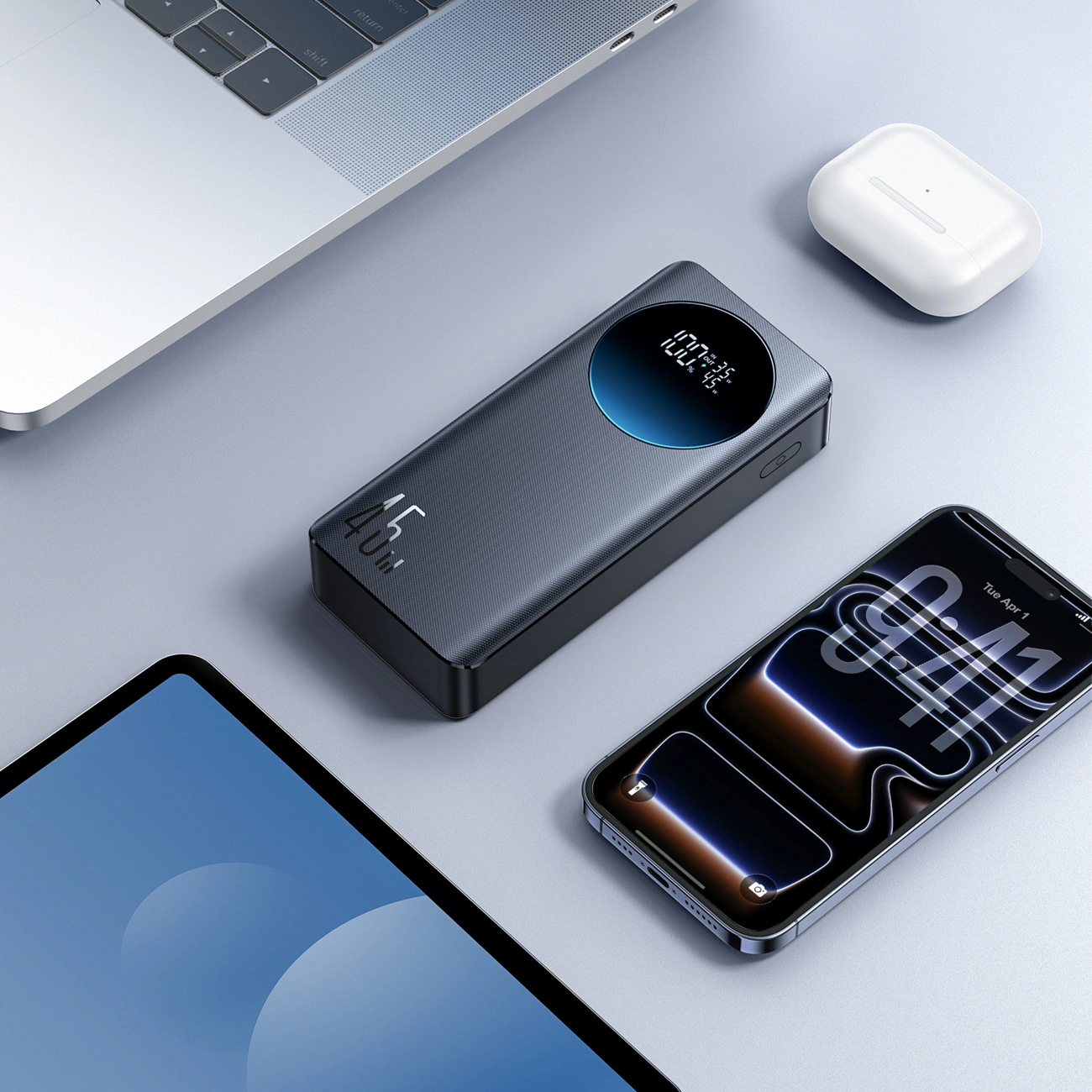 Externe Batterie Joyroom JR-PBF02 Pro, 20000mAh, 45W, QC + PD, 2 x USB-A - 2 x USB-C, Schwarz