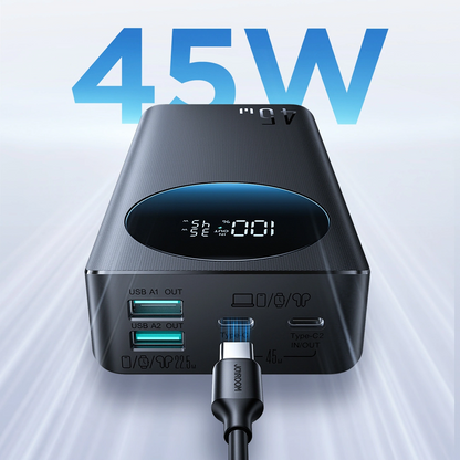 Externe Batterie Joyroom JR-PBF02 Pro, 20000mAh, 45W, QC + PD, 2 x USB-A - 2 x USB-C, Schwarz