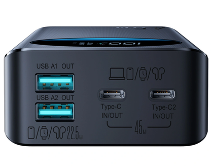 Externe Batterie Joyroom JR-PBF02 Pro, 20000mAh, 45W, QC + PD, 2 x USB-A - 2 x USB-C, Schwarz