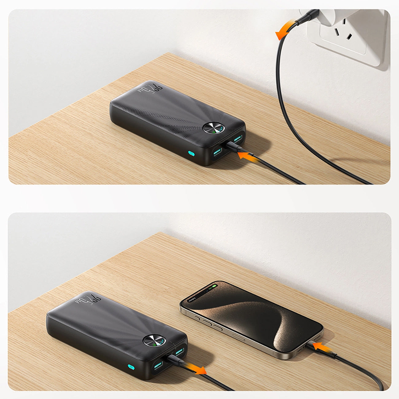 Externer Akku Joyroom JR-PBF16, 20000 mAh, 22,5 W, QC + PD, 1 x USB-C – 2 x USB-A, Schwarz