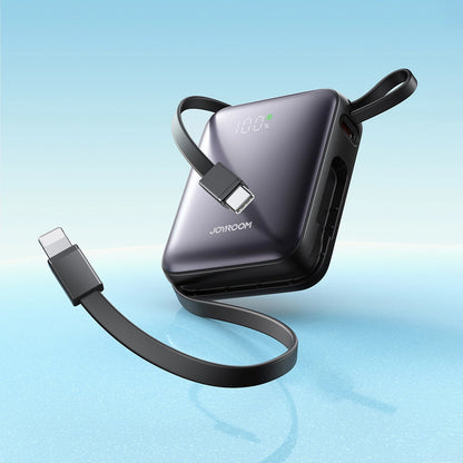 Externer Akku Joyroom JR-PBF27, 10000mAh, 22.5W, QC + PD, 1 x Lightning - 2 x USB-C, Schwarz