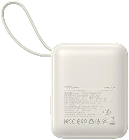 Externer Akku Joyroom JR-PBF27, 10000mAh, 22.5W, PD, 1 x Lightning - 2 x USB-C, Weiß